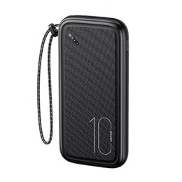 Usams USAMS Powerbank PB56 10000mAh 2xUSB / USB-C / MicroUSB Fast Charge czarny/black 10KCD15001 (US-CD150)
