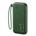 Usams USAMS Powerbank PB56 10000mAh 2xUSB / USB-C / MicroUSB Fast Charge zielony/ dark green 10KCD15003 (US-CD150)