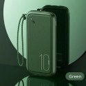 Usams USAMS Powerbank PB56 10000mAh 2xUSB / USB-C / MicroUSB Fast Charge zielony/ dark green 10KCD15003 (US-CD150)