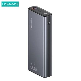 Usams USAMS Powerbank PB59 30000mAh 65W 2xQC3.0+PD Fast Charge czarny/black CMXLOGTC01 (US-CD165) + kabel USB-C-USB-C