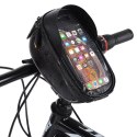 Wozinsky Wozinsky torba rowerowa na kierownicę z etui na telefon 1 l czarna (WBB16BK)