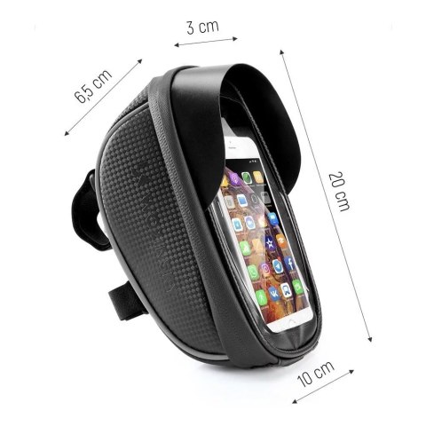 Wozinsky Wozinsky torba rowerowa na kierownicę z etui na telefon 1 l czarna (WBB16BK) Wozinsky Wozinsky torba rowerowa na kierownicę z etui na telefon 1 l czarna (WBB16BK)