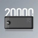 4kom.pl Powerbank Bateria zewnętrzna VEGER L20S - 20 000mAh LCD Quick Charge PD 20W czarny (VP2039PD / W2039PD )