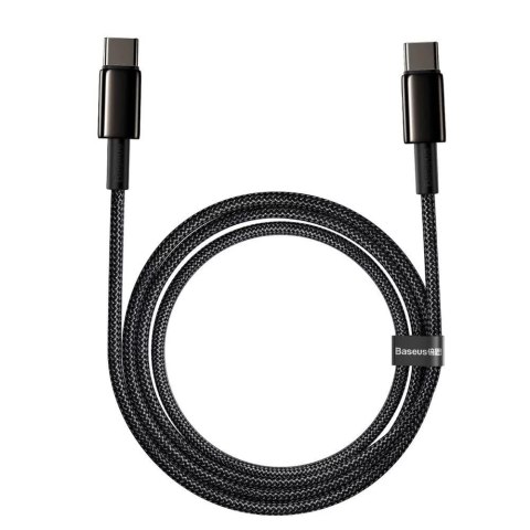 Baseus Baseus kabel USB Typ C - USB Typ C szybkie ładowanie Power Delivery Quick Charge 100 W 5A 2m czarny (CATWJ-A01) Baseus Baseus kabel USB Typ C - USB Typ C szybkie ładowanie Power Delivery Quick Charge 100 W 5A 2m czarny (CATWJ-A01)