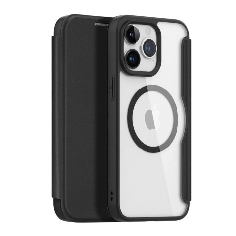 Dux Ducis Etui Dux Ducis Skin X Pro do Apple iPhone 15 Pro Max magnetyczny pokrowiec MagSafe z klapką - czarny Dux Ducis Etui Dux Ducis Skin X Pro do Apple iPhone 15 Pro Max magnetyczny pokrowiec MagSafe z klapką - czarny