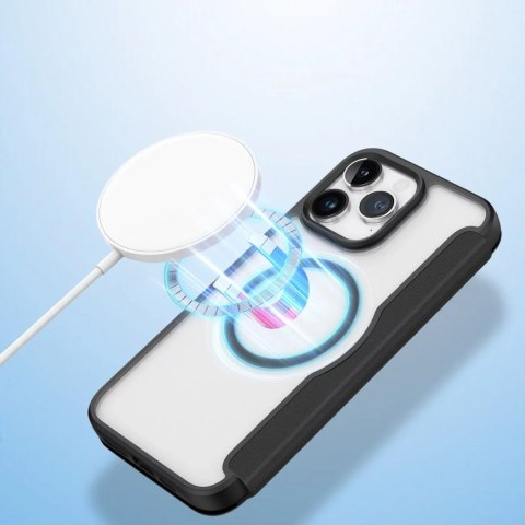 Dux Ducis Etui Dux Ducis Skin X Pro do Apple iPhone 15 Pro Max magnetyczny pokrowiec MagSafe z klapką - czarny Dux Ducis Etui Dux Ducis Skin X Pro do Apple iPhone 15 Pro Max magnetyczny pokrowiec MagSafe z klapką - czarny