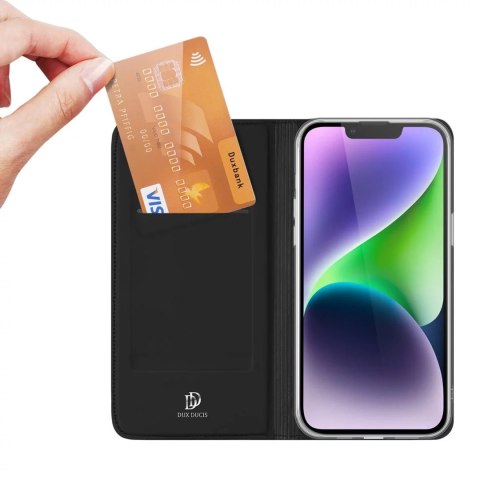 Dux Ducis Etui do iPhone 15 pokrowiec z klapką i portfelem na kartę Dux Ducis Skin Pro - czarne Dux Ducis Etui do iPhone 15 pokrowiec z klapką i portfelem na kartę Dux Ducis Skin Pro - czarne
