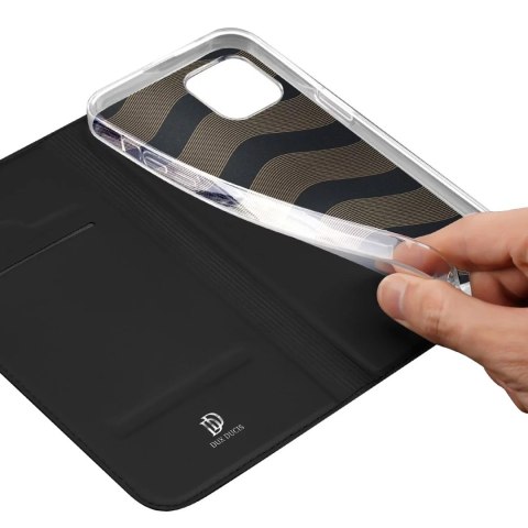 Dux Ducis Etui do iPhone 15 pokrowiec z klapką i portfelem na kartę Dux Ducis Skin Pro - czarne Dux Ducis Etui do iPhone 15 pokrowiec z klapką i portfelem na kartę Dux Ducis Skin Pro - czarne