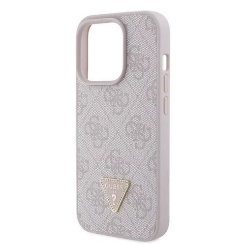 Guess Etui Guess GUHCP15LP4TDPP do iPhone 15 Pro 6.1" różowy/pink hardcase Leather 4G Triangle Strass Guess Etui Guess GUHCP15LP4TDPP do iPhone 15 Pro 6.1" różowy/pink hardcase Leather 4G Triangle Strass