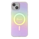Guess Etui Guess GUHMP15MHITSP do iPhone 15 Plus 6.7" hardcase IML Iridescent MagSafe różowy/pink