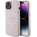Guess Etui Guess GUHMP15MPSAHMCP do iPhone 15 Plus 6.7" hardcase Saffiano MagSafe różowy/pink