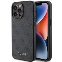 Guess Oryginalne Etui GUESS Hardcase GUHCP15LG4GFGR do iPhone 15 PRO (4G Metal Logo / szary)