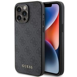 Guess Oryginalne Etui GUESS Hardcase GUHCP15LG4GFGR do iPhone 15 PRO (4G Metal Logo / szary)