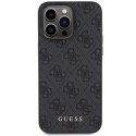 Guess Oryginalne Etui GUESS Hardcase GUHCP15LG4GFGR do iPhone 15 PRO (4G Metal Logo / szary)