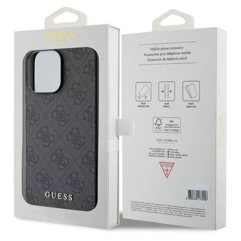 Guess Oryginalne Etui GUESS Hardcase GUHCP15LG4GFGR do iPhone 15 PRO (4G Metal Logo / szary) Guess Oryginalne Etui GUESS Hardcase GUHCP15LG4GFGR do iPhone 15 PRO (4G Metal Logo / szary)