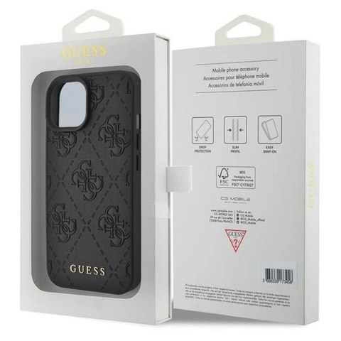 Guess Oryginalne Etui GUESS Hardcase GUHCP15SP4EPMK do iPhone 15 (Quilted 4G Classic / czarny) Guess Oryginalne Etui GUESS Hardcase GUHCP15SP4EPMK do iPhone 15 (Quilted 4G Classic / czarny)