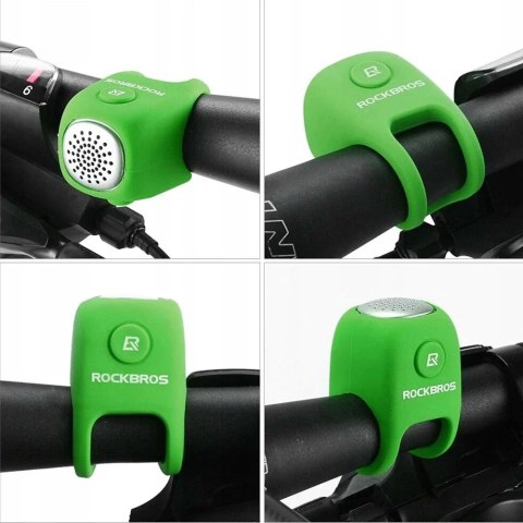 RockBros Dzwonek rowerowy Rockbros CB1709GN elektroniczny - zielony RockBros Dzwonek rowerowy Rockbros CB1709GN elektroniczny - zielony