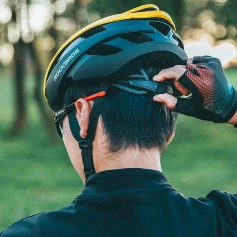 RockBros Kask rowerowy Rockbros 10110004005 rozmiar L - żółto-czarny RockBros Kask rowerowy Rockbros 10110004005 rozmiar L - żółto-czarny