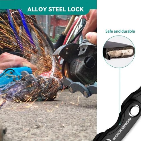 RockBros Zapięcie rowerowe Rockbros WD795 składane na klucz - czarne RockBros Zapięcie rowerowe Rockbros WD795 składane na klucz - czarne