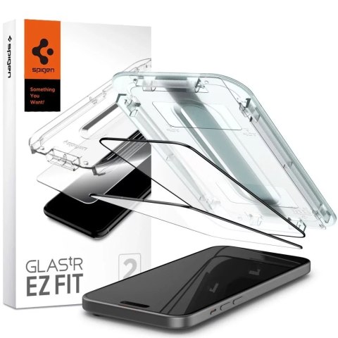Spigen Szkło hartowane Spigen Glas.tT "Ez Fit" FC 2-pack do Apple iPhone 15 Plus / 16 PlusBlack