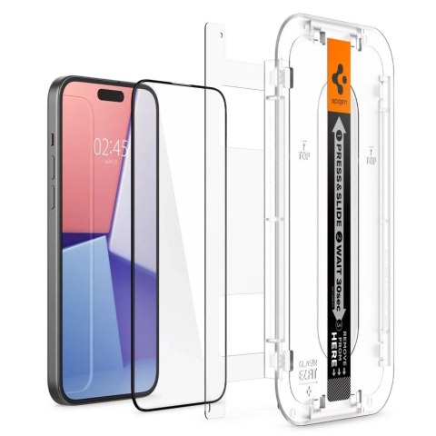 Spigen Szkło hartowane Spigen Glas.tT "Ez Fit" FC 2-pack do Apple iPhone 15 Plus / 16 PlusBlack Spigen Szkło hartowane Spigen Glas.tT "Ez Fit" FC 2-pack do Apple iPhone 15 Plus / 16 PlusBlack