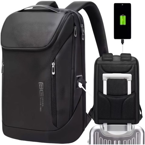 Bange Plecak wodoodporny Bange torba na laptopa 15.6" miejski podróżny 48x31x16 cm do pracy szkoły samolotu męski damski z gniazdem US Bange Plecak wodoodporny Bange torba na laptopa 15.6" miejski podróżny 48x31x16 cm do pracy szkoły samolotu męski damski z gniazdem US