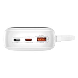 Baseus Powerbank Baseus Qpow Pro+ 20000mAh 22.5W z wbudowanym kablem USB-C i wyświetlaczem - biały