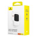 Baseus Powerbank Baseus Qpow Pro+ 20000mAh 22.5W z wbudowanym kablem USB-C i wyświetlaczem - biały