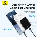 Baseus Powerbank Baseus Qpow Pro+ 20000mAh 22.5W z wbudowanym kablem USB-C i wyświetlaczem - biały