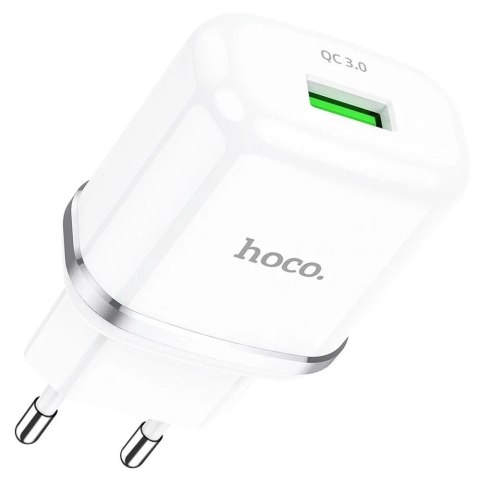 Hoco Ładowarka sieciowa HOCO USB A QC3.0 3A 18W N3 biała Hoco Ładowarka sieciowa HOCO USB A QC3.0 3A 18W N3 biała
