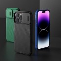 Nillkin Pancerne etui Nillkin CamShield Pro Magnetic Case do iPhone 15 z osłoną na aparat - zielony