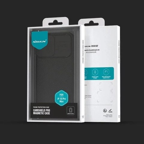 Nillkin Pancerne etui Nillkin CamShield Pro Magnetic Case do iPhone 15 z osłoną na aparat - zielony Nillkin Pancerne etui Nillkin CamShield Pro Magnetic Case do iPhone 15 z osłoną na aparat - zielony