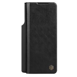 Nillkin Skórzane etui z klapką i osłoną aparatu do Samsung Galaxy Z Fold 5 Nillkin Qin Leather Pro - czarne