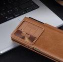 Nillkin Skórzane etui z klapką i osłoną aparatu do Samsung Galaxy Z Fold 5 Nillkin Qin Leather Pro - czarne