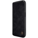 Nillkin Skórzane etui z klapką osłoną aparatu do iPhone 15 Pro Max Nillkin Qin Pro Leather - czarne