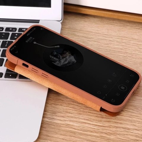 Nillkin Skórzane etui z klapką osłoną aparatu do iPhone 15 Pro Max Nillkin Qin Pro Leather - czarne Nillkin Skórzane etui z klapką osłoną aparatu do iPhone 15 Pro Max Nillkin Qin Pro Leather - czarne