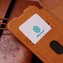 Nillkin Skórzane etui z klapką osłoną aparatu do iPhone 15 Pro Max Nillkin Qin Pro Leather - czarne
