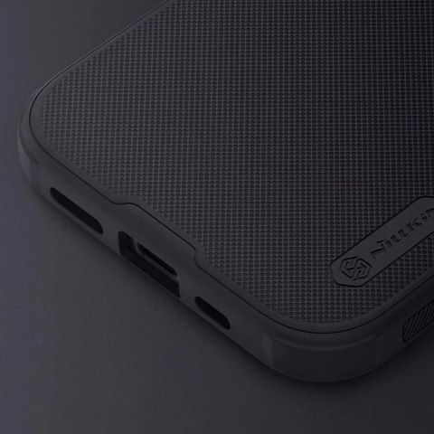 Nillkin Wzmocnione etui Nillkin Super Frosted Shield Pro do iPhone 15 - czarne Nillkin Wzmocnione etui Nillkin Super Frosted Shield Pro do iPhone 15 - czarne