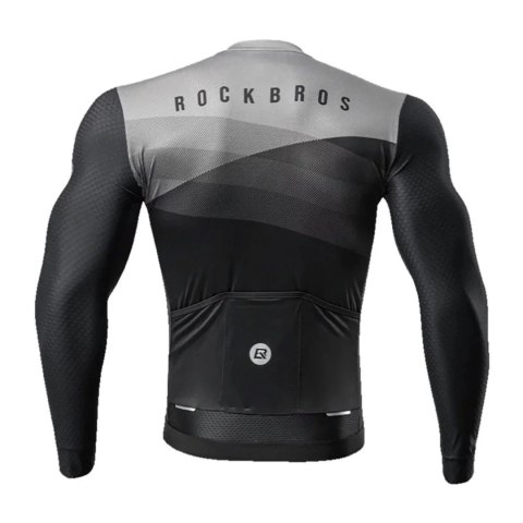 RockBros Koszulka kolarska Rockbros 15120009002 z długim rękawem wiosna/lato M - czarna RockBros Koszulka kolarska Rockbros 15120009002 z długim rękawem wiosna/lato M - czarna