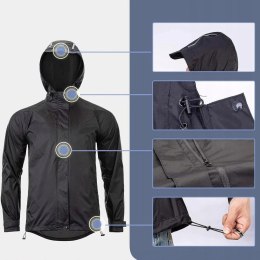 RockBros Kurtka przeciwdeszczowa Rockbros YPY013BKXL oddychająca wiatroodporna XL - czarna