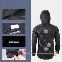 RockBros Kurtka przeciwdeszczowa Rockbros YPY013BK3XL oddychająca wiatroodporna XXXL - czarna