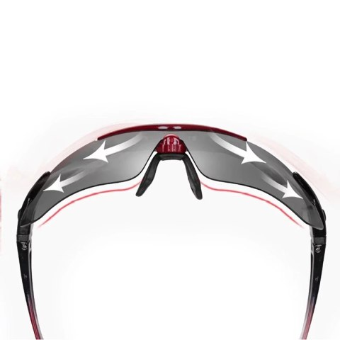 RockBros Okulary rowerowe Rockbros 10001 polaryzujące - czarno-czerwone RockBros Okulary rowerowe Rockbros 10001 polaryzujące - czarno-czerwone
