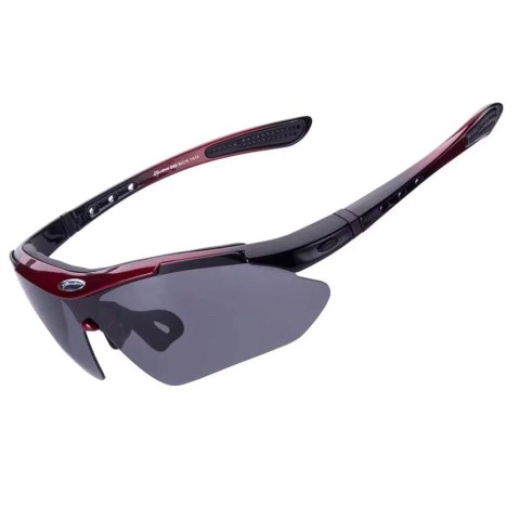 RockBros Okulary rowerowe Rockbros 10001 polaryzujące - czarno-czerwone RockBros Okulary rowerowe Rockbros 10001 polaryzujące - czarno-czerwone