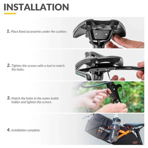 RockBros Wielofunkcyjny uchwyt Rockbros 31210013001 stabilizator torby podsiodłowej - czarny RockBros Wielofunkcyjny uchwyt Rockbros 31210013001 stabilizator torby podsiodłowej - czarny