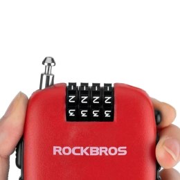 RockBros Zapięcie rowerowe Rockbros 32420981001 z linką zwijaną - czerwone