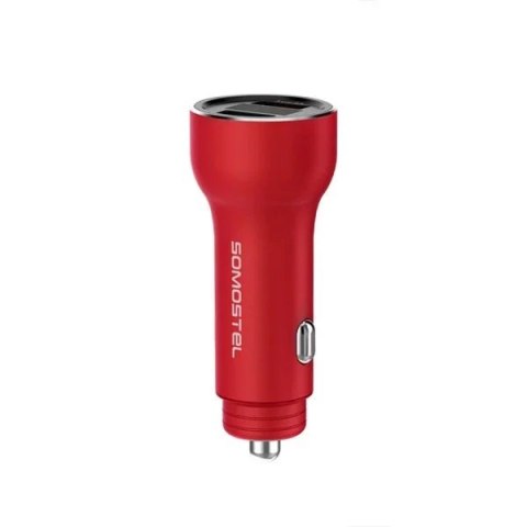 Somostel Ładowarka samochodowa Somostel SMS-A89 Quick Charge QC 3.0 30W Aluminium 2X USB Czerwony Somostel Ładowarka samochodowa Somostel SMS-A89 Quick Charge QC 3.0 30W Aluminium 2X USB Czerwony