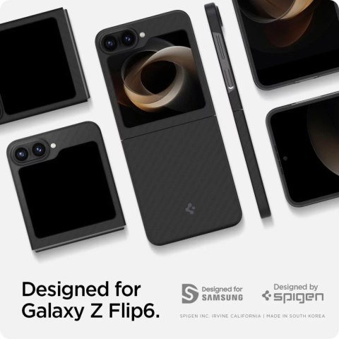 Spigen Etui Spigen AirSkin do Samsung Galaxy Z Flip 6 Aramid Black Spigen Etui Spigen AirSkin do Samsung Galaxy Z Flip 6 Aramid Black