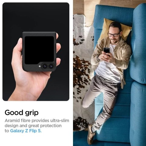 Spigen Etui Spigen AirSkin do Samsung Galaxy Z Flip 6 Aramid Black Spigen Etui Spigen AirSkin do Samsung Galaxy Z Flip 6 Aramid Black