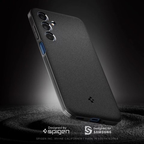 Spigen Etui do Samsung Galaxy A35 5G Spigen Essential SandBlast Case obudowa plecki czarne matowe Matte Black Spigen Etui do Samsung Galaxy A35 5G Spigen Essential SandBlast Case obudowa plecki czarne matowe Matte Black