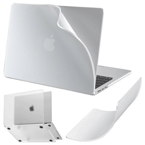 Alogy Etui do Apple Macbook Air 13.6 - M2/M3 2022/2023/2024/2025 Alogy AirGuard™ Elastyczna obudowa Matowa Przezroczysty Biały Alogy Etui do Apple Macbook Air 13.6 - M2/M3 2022/2023/2024/2025 Alogy AirGuard™ Elastyczna obudowa Matowa Przezroczysty Biały